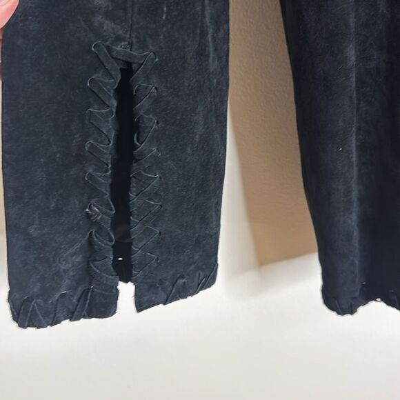 Vtg BRANDON THOMAS Leather Western Style Long Sleeve Lined fringe Jacket rodeo L - Picture 10 of 11